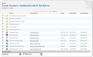 Online Records Archiving from Datawitness